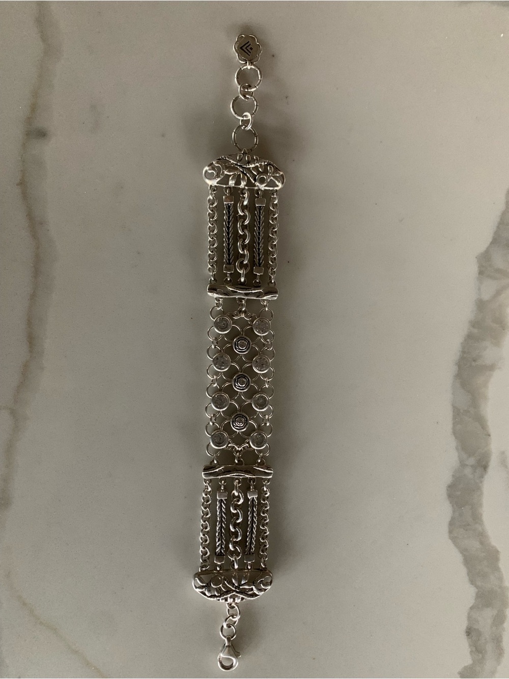 Silpada B2711 “Cavalier” .925 Sterling Silver and Zirconia Bracelet